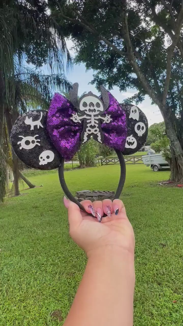 Stitch Skeleton Ears, Mickey Ears, Stitch Ears, halloween, Disney, Gift, Gift Idea