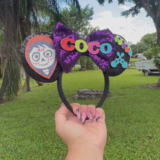 Coco Disney Ears, Mickey Ears, Coco, Un Poco Loco, halloween, Disney, Gift, Gift Idea